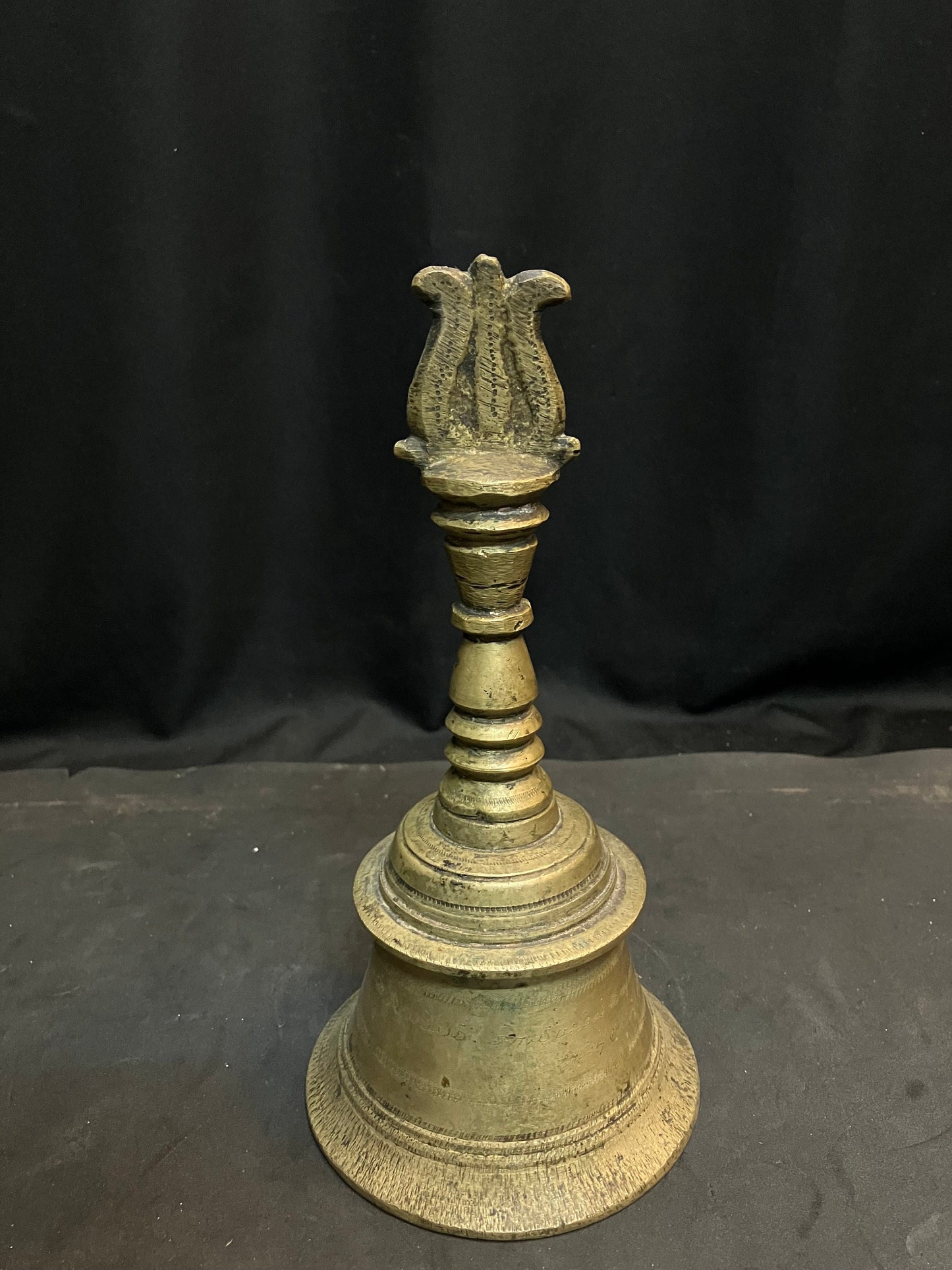 vintage bronze cast Trishula bell