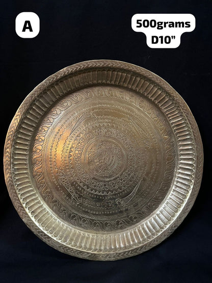 vintage bronze made pooja plate