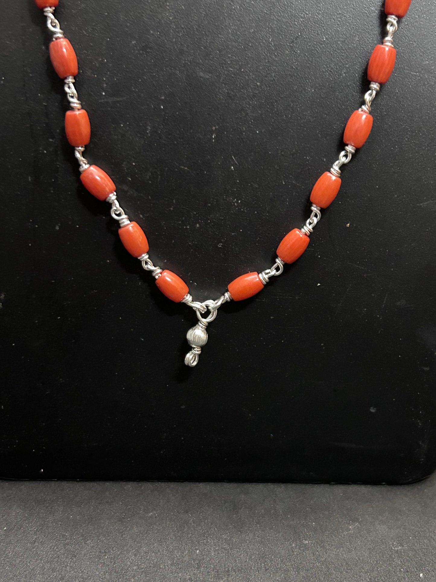 Silver made Coral Mala for personal use