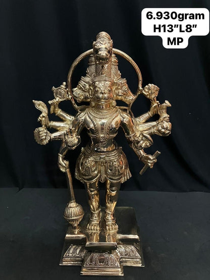 Panchaloham handcrafted Panchamukhi Hanuman