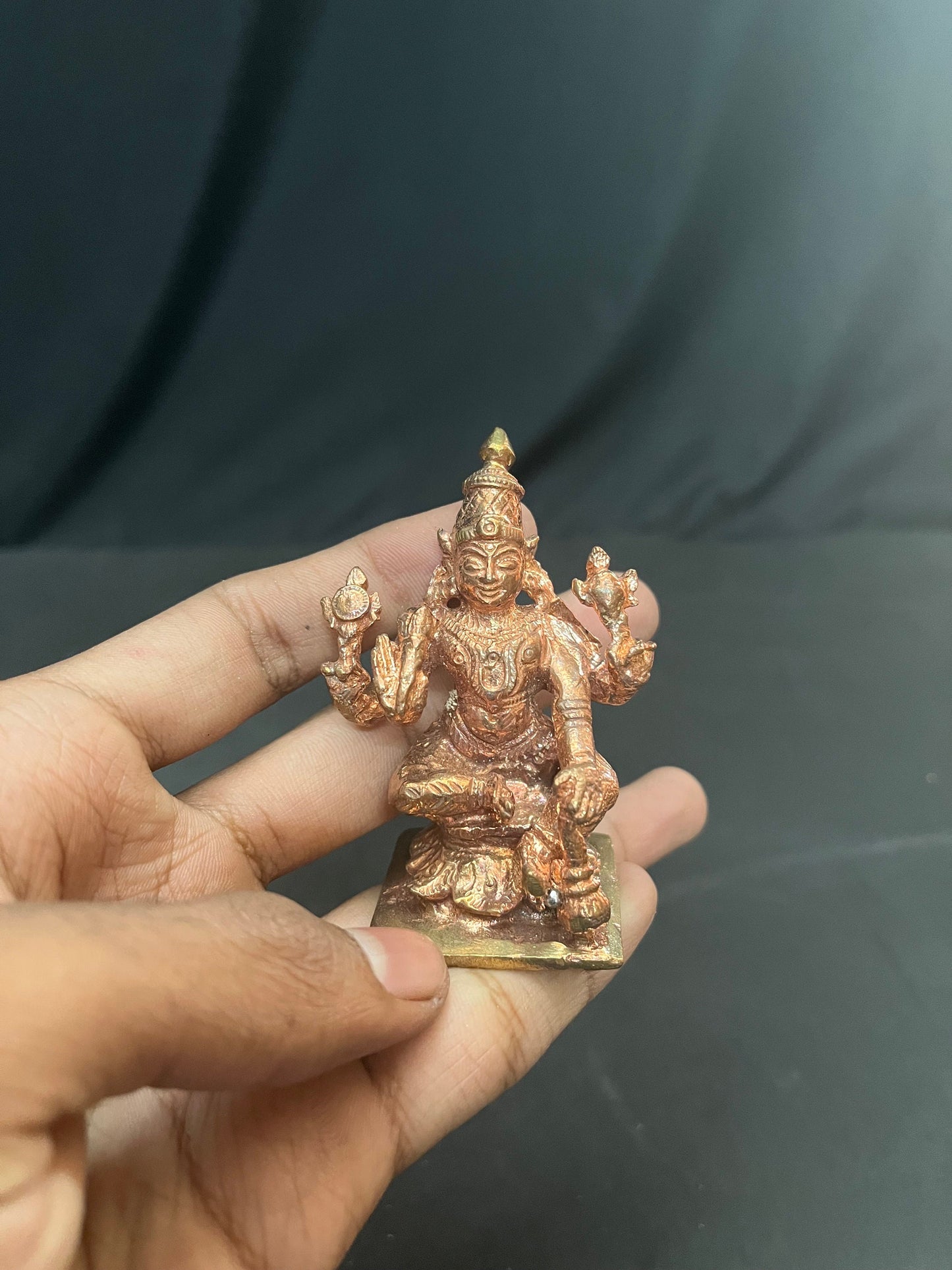 copper casted idol of swamy vishwaksenar