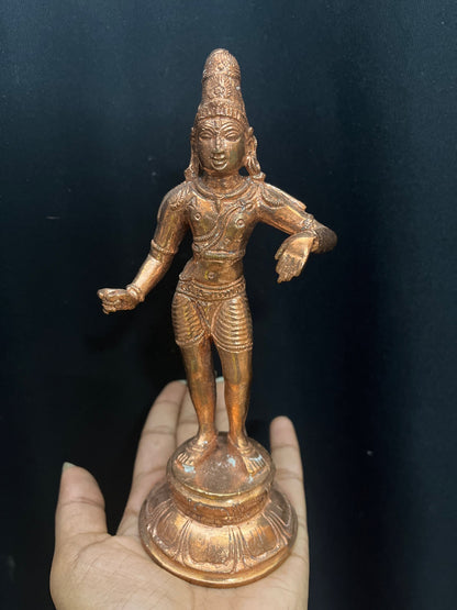 Prasiddh copper idols present copper idol of rajagopala , mannargudi