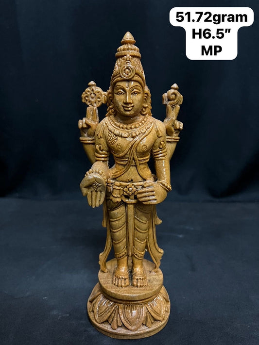 White Teak wooden made Srinivasa swamy