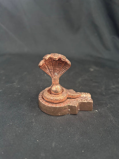 copper casted idol of bhima shankara jyothirlinga shiva linga with nagabharna