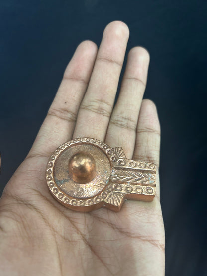 Copper casted idol of shiva linga jyothirlinga style