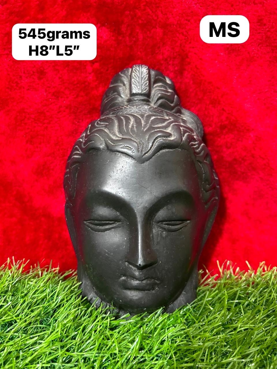 vintage metal cast buddha mask