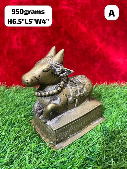 vintage bronze cast Nandi from andra