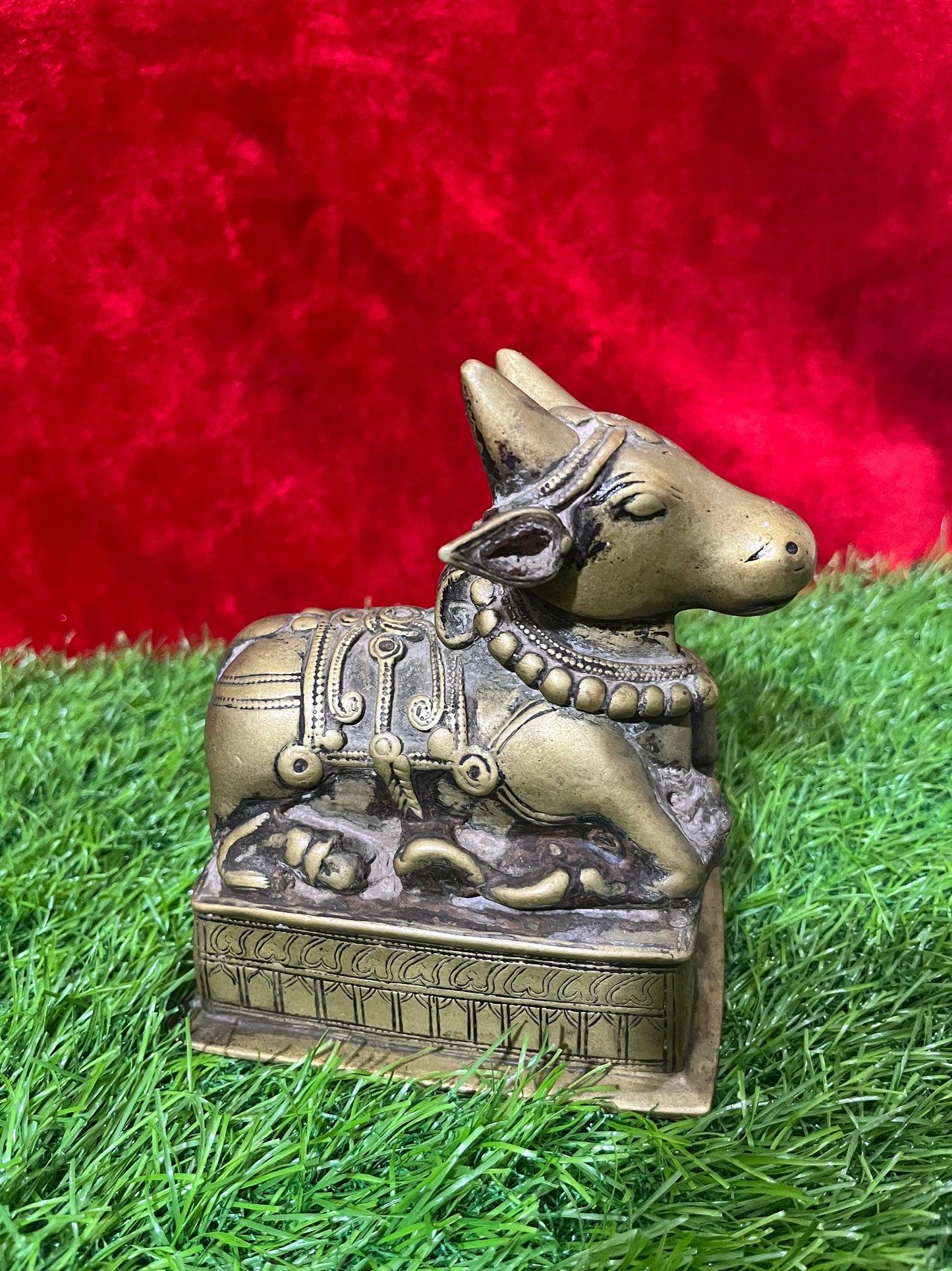 vintage bronze cast Nandi from andra