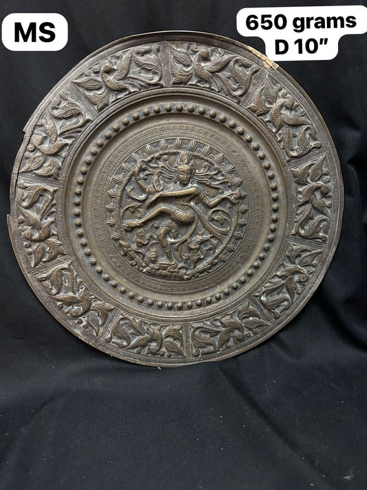 vintage brass made Nataraja Tanjore plate