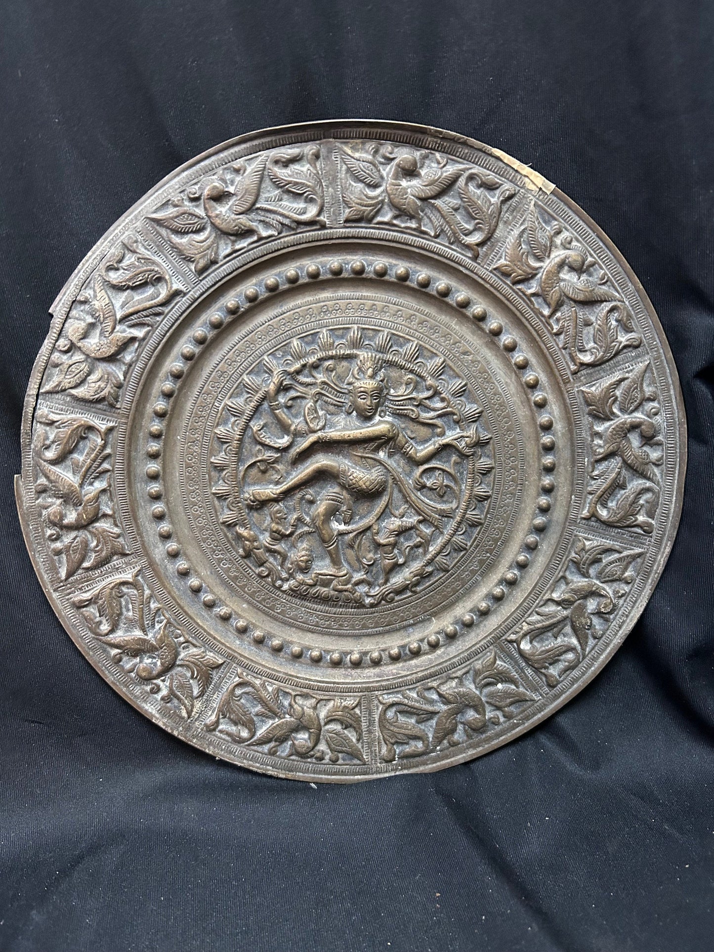 vintage brass made Nataraja Tanjore plate