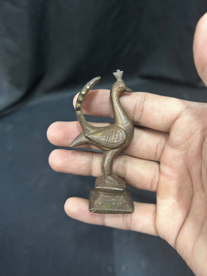 vintage bronze cast peacock