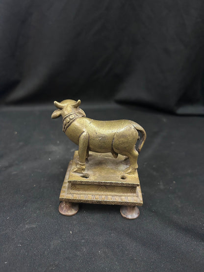 vintage bronze cast cow gau mata