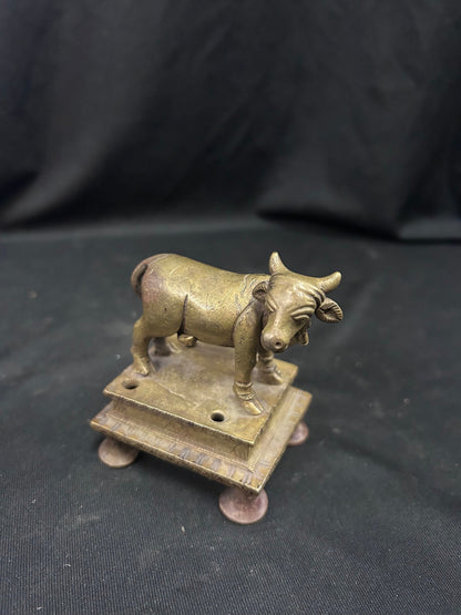 vintage bronze cast cow gau mata