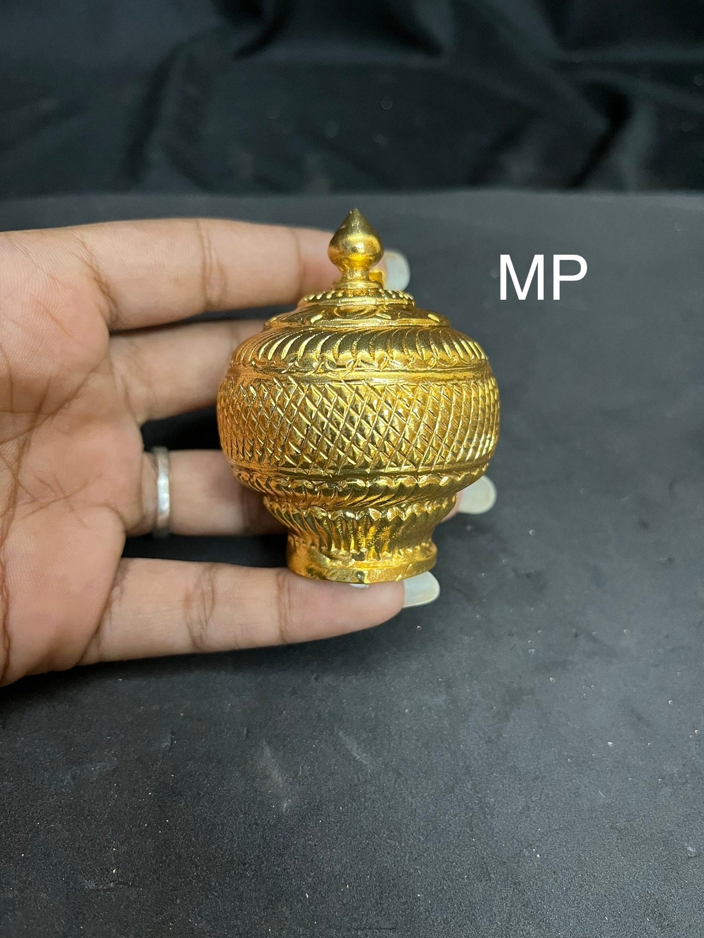 Prasiddh copper idol presents copper on gold plated kirita / crown