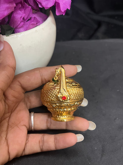 Prasiddh copper idol present copper gold plated kirita / crown