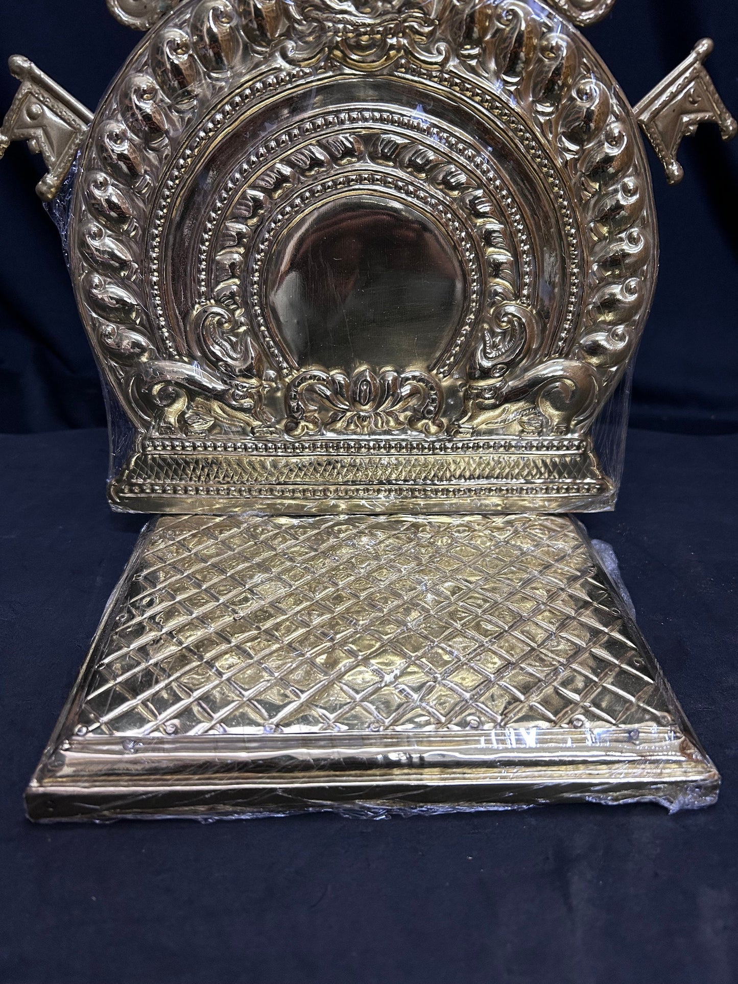 Prasiddh copper idol present brass sheet embossed udupi style peeta prabhavali