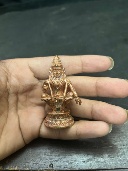 Copper idol of Sri Iyappa swamy , Aiyappa , Dharma Shastha