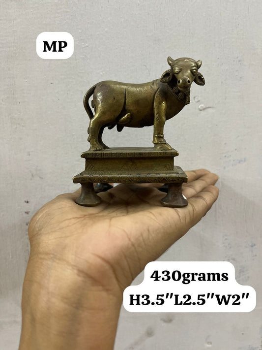 vintage bronze cast cow gau mata