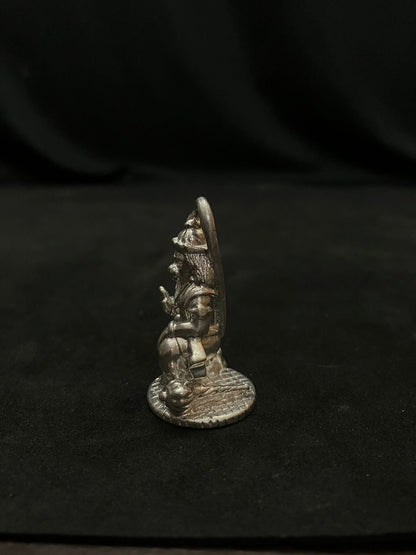 Silver made Abhaya hasta hanuman idol