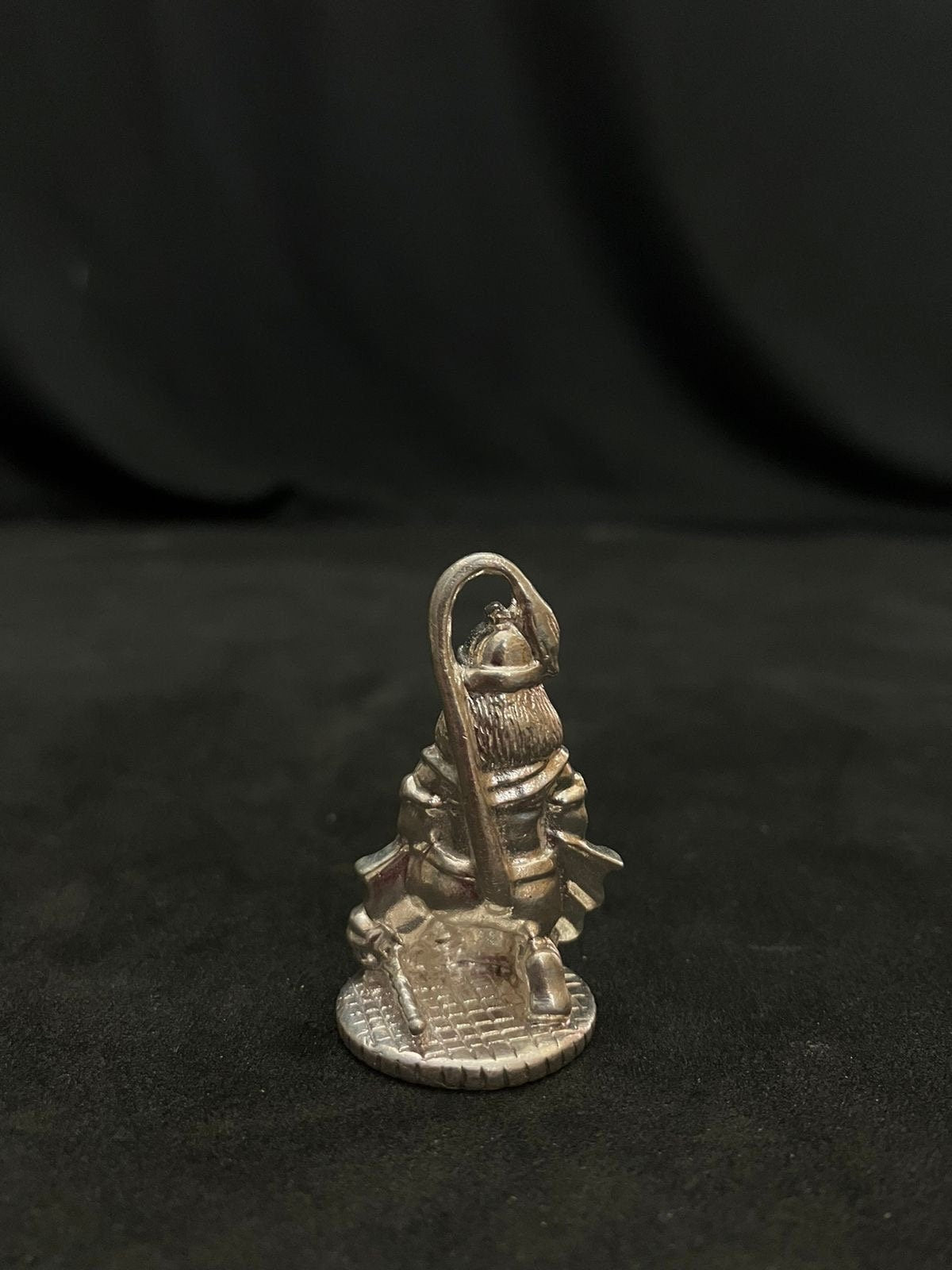 Silver made Abhaya hasta hanuman idol