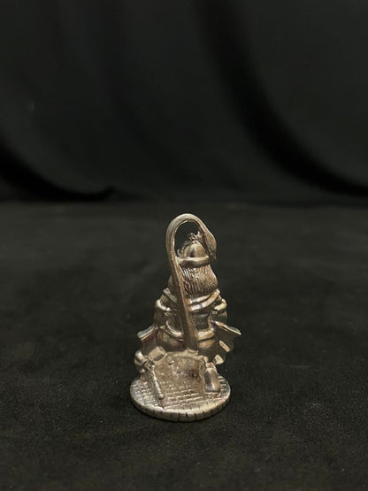 Silver made Abhaya hasta hanuman idol