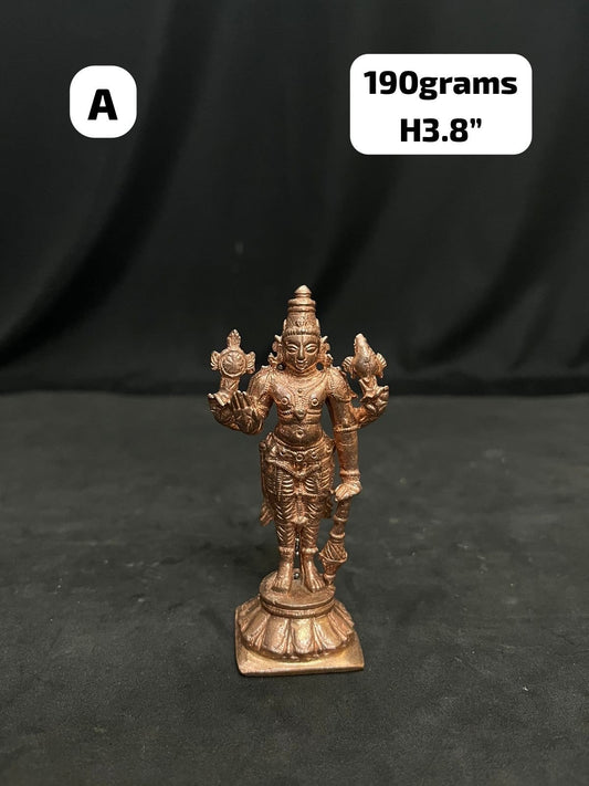 Copper casted idol of maha vishnu