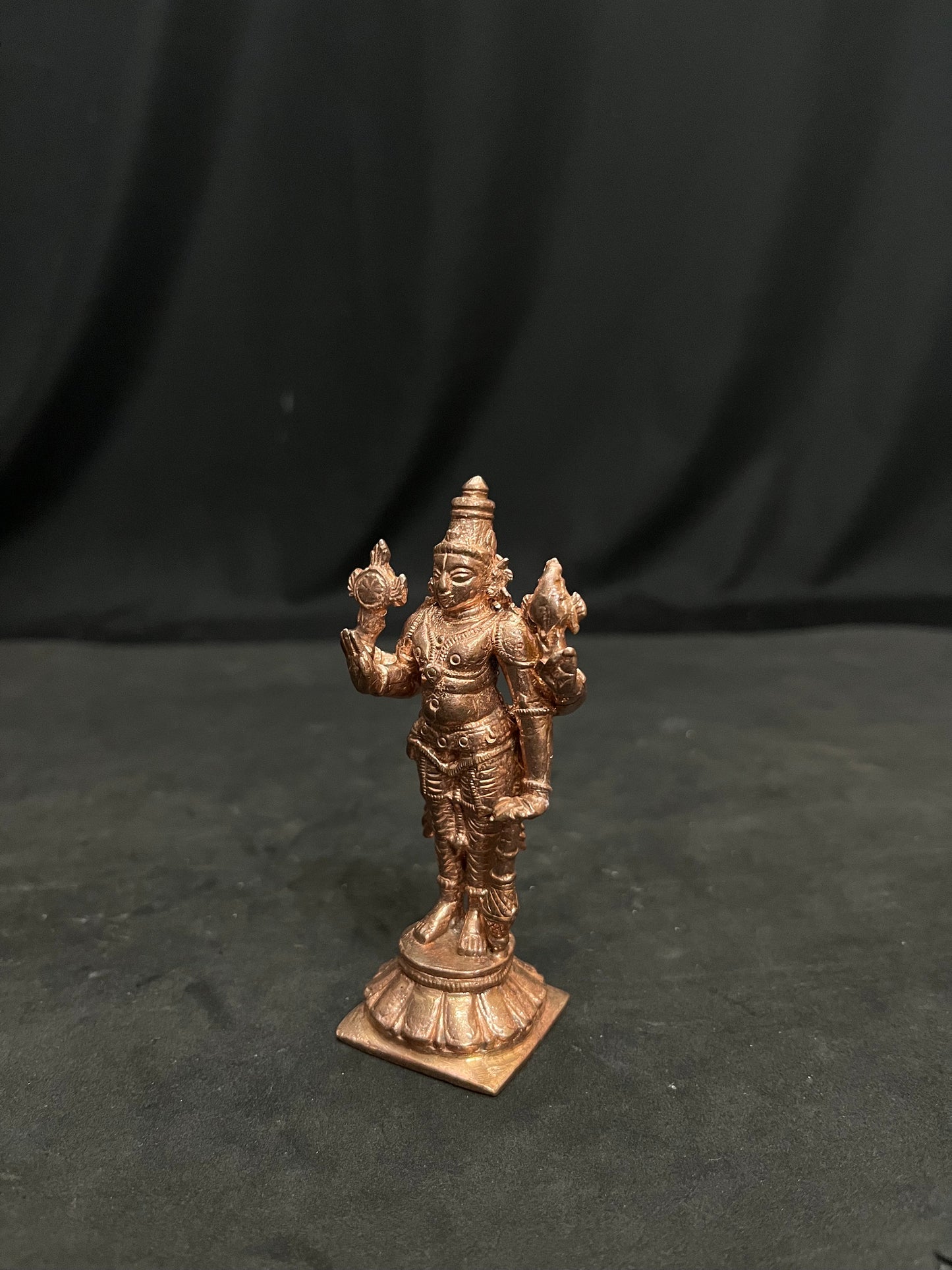 Copper casted idol of maha vishnu