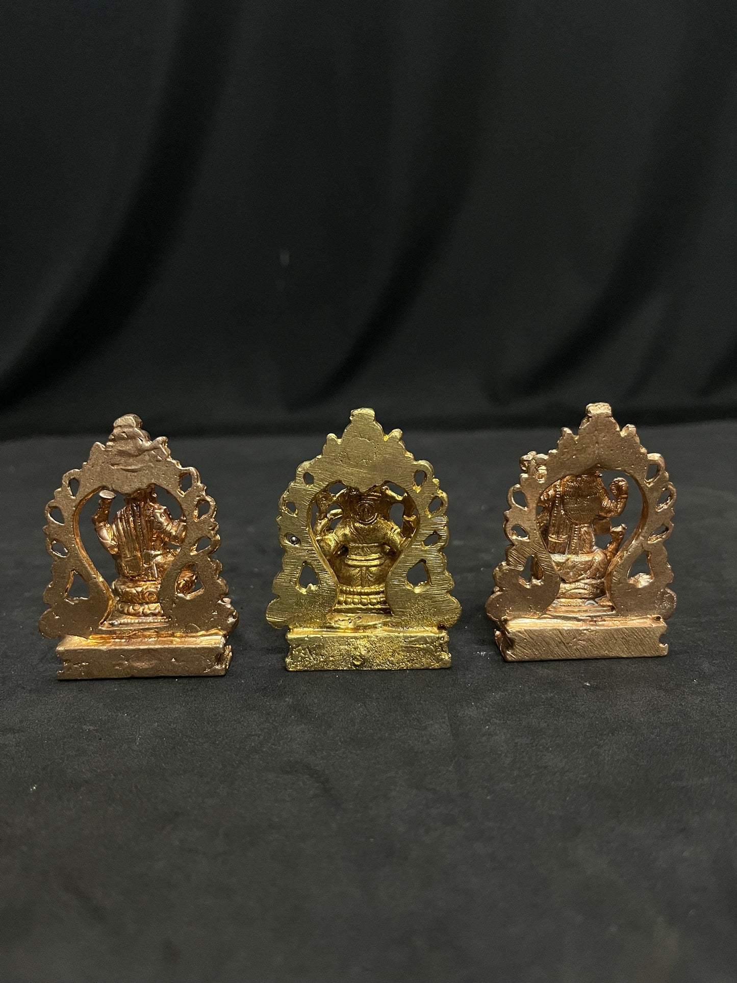 Copper & Panchaloham handcrafted Lakshmi Ganesha Saraswati idols