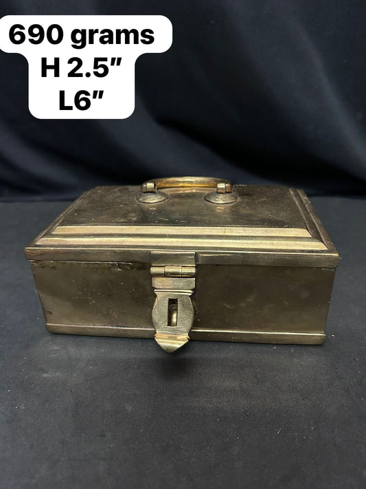 Vintage brass made cash box