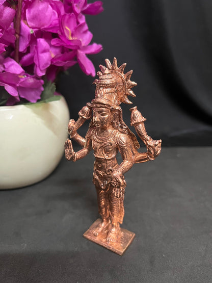 Copper idol of Sri Surya Graham Navagraham Moorthy