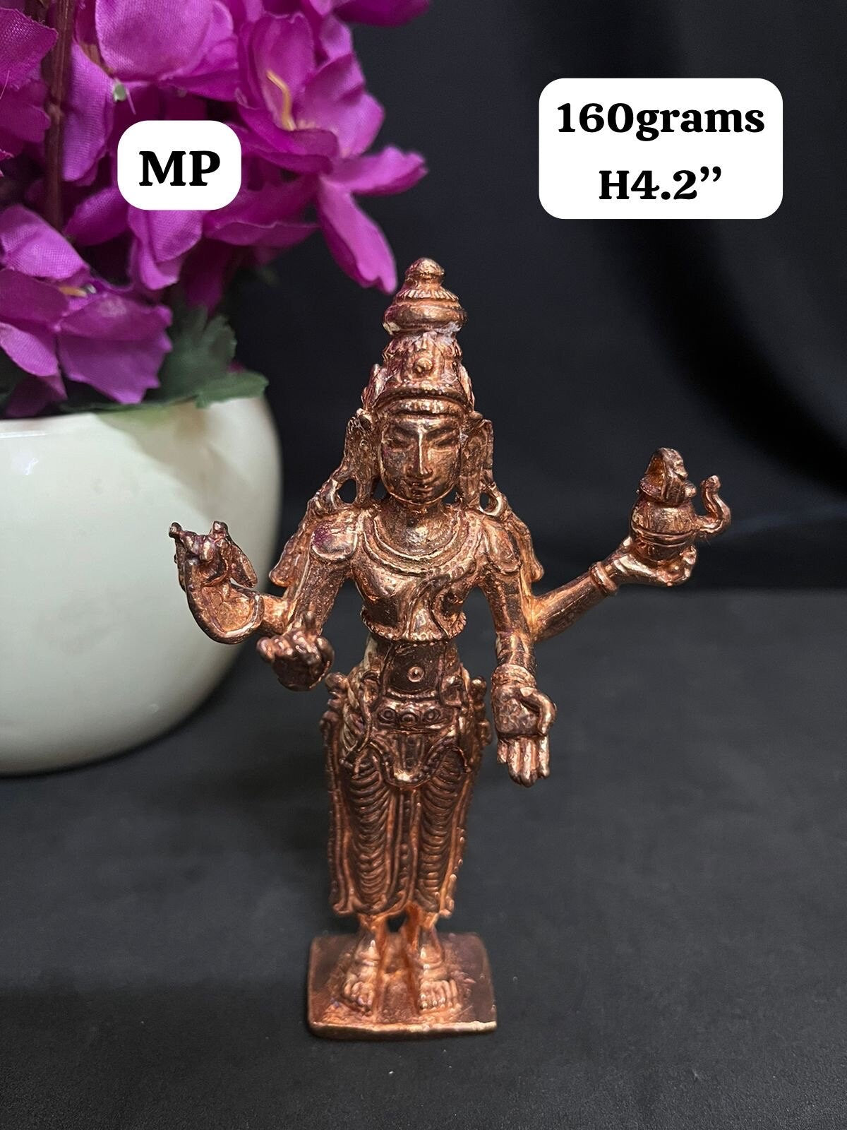 Copper idol of Sri Shukra Navagraha murthy