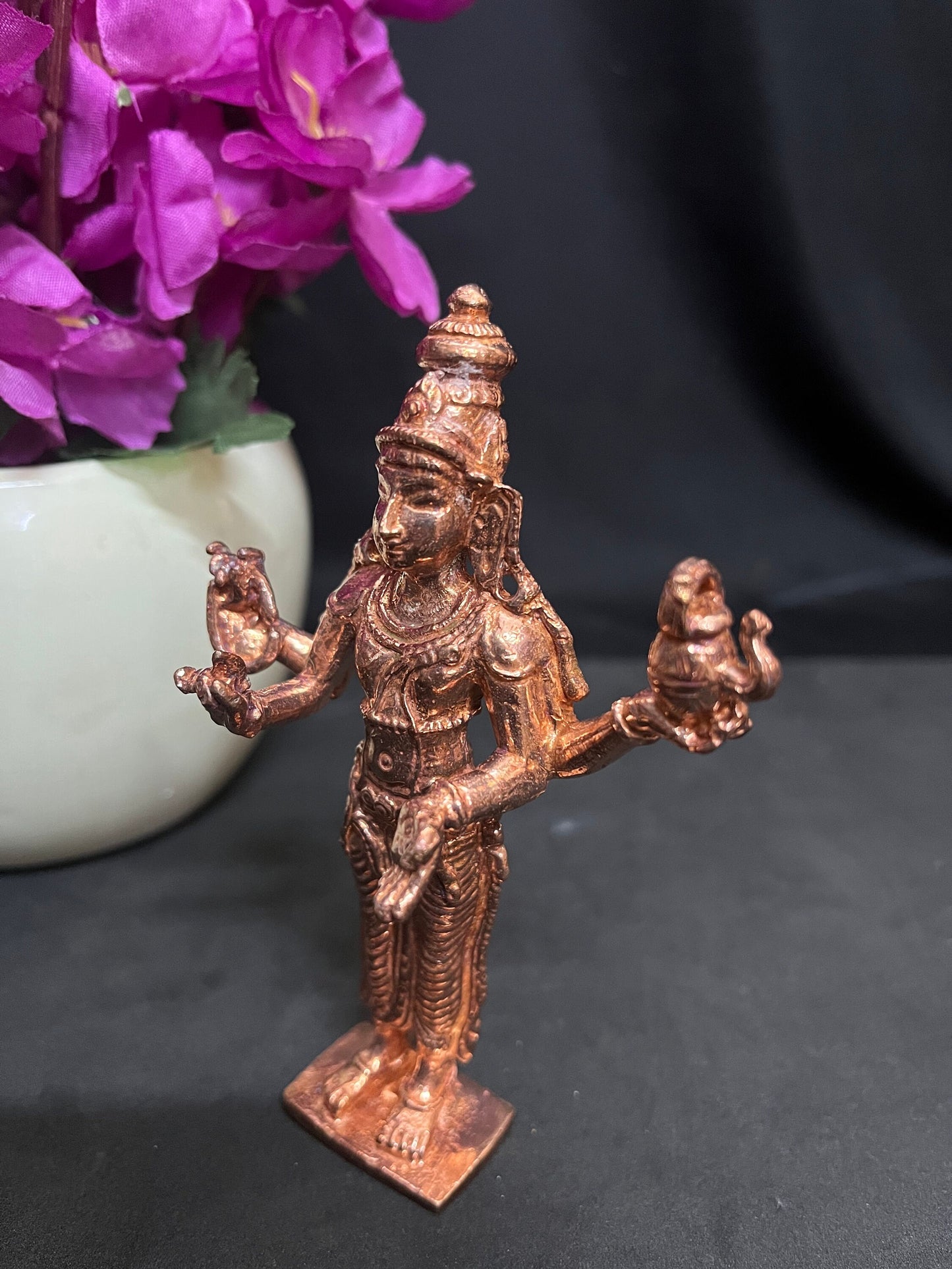 Copper idol of Sri Shukra Navagraha murthy