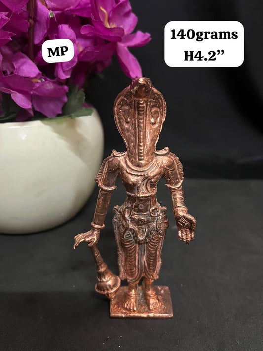 Copper idol of Sri Rahu Graha Navagraha moorthy