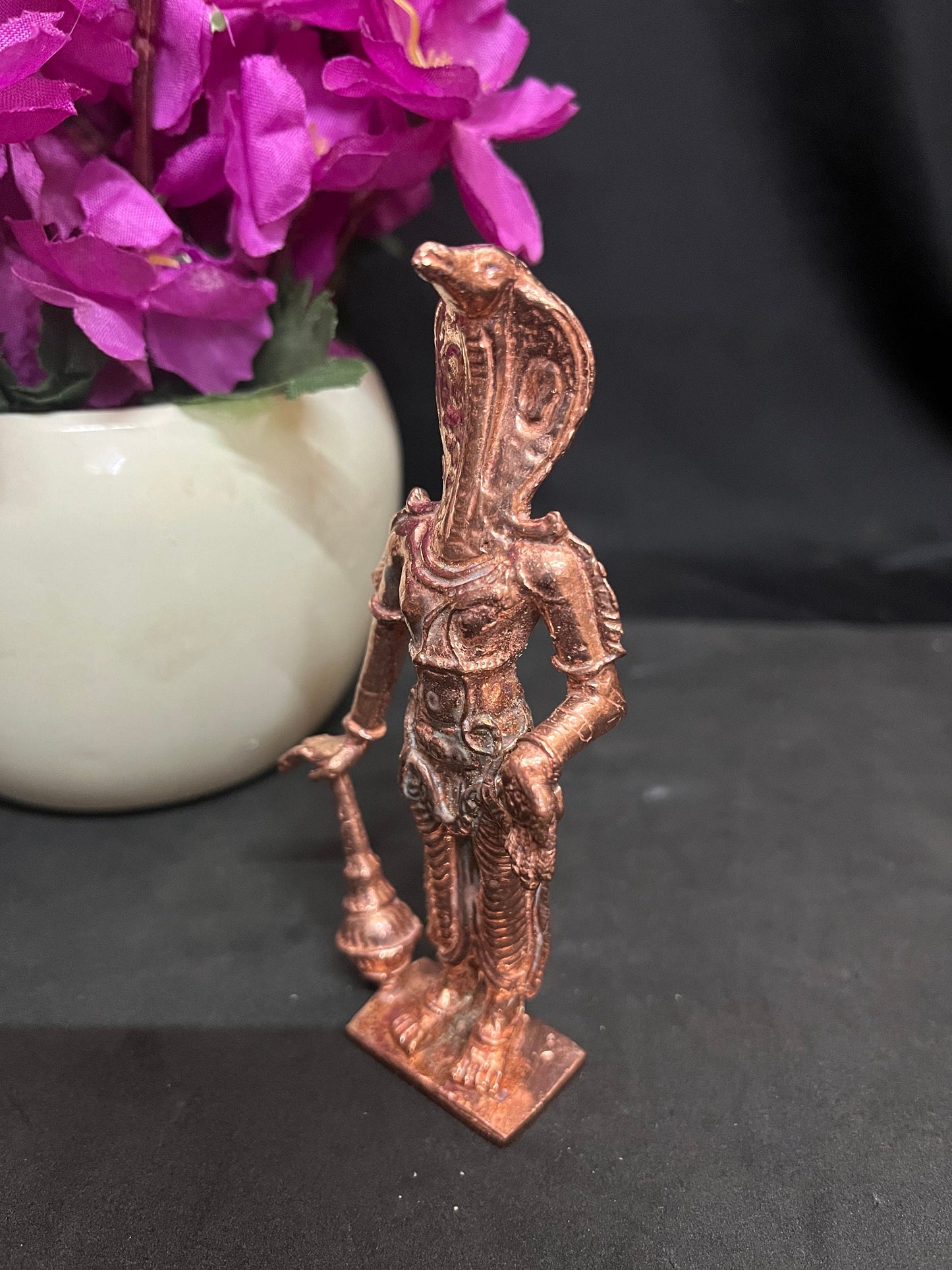 Copper idol of Sri Rahu Graha Navagraha moorthy