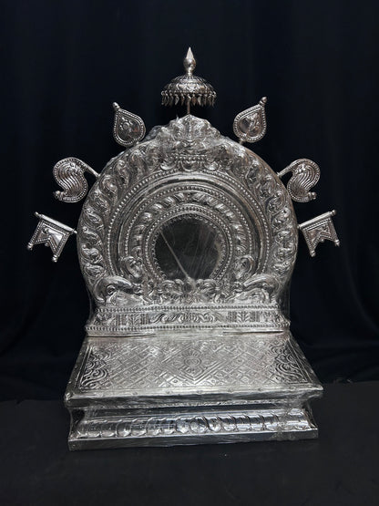 Silver Peeta Prabhavali with supported Jackfruit wood from karnataka