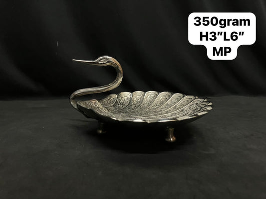 Vintage peacock shaped flower bowl for pooja room