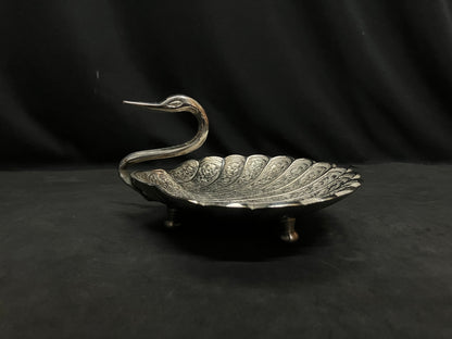 Vintage peacock shaped flower bowl for pooja room