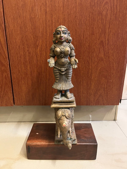 Vintage Bronze cast gaja Gowri Idol