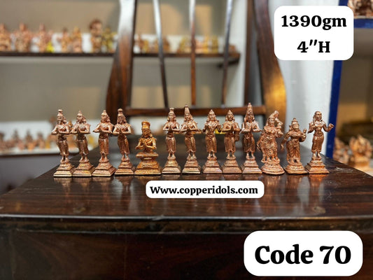 Copper casted Alwar set