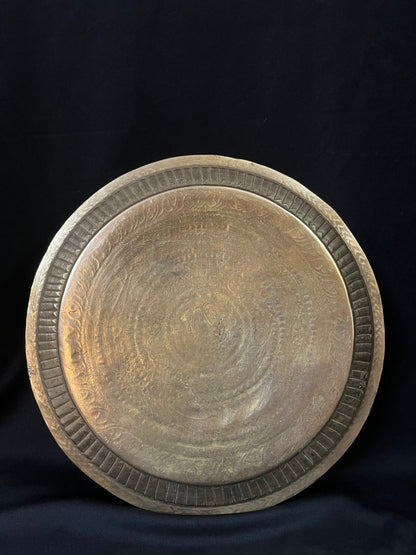 vintage bronze made pooja plate