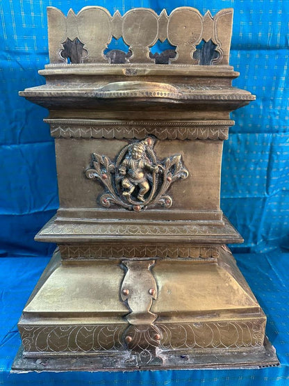 Vintage Solid bronze cast Brundavana Tulsi pot