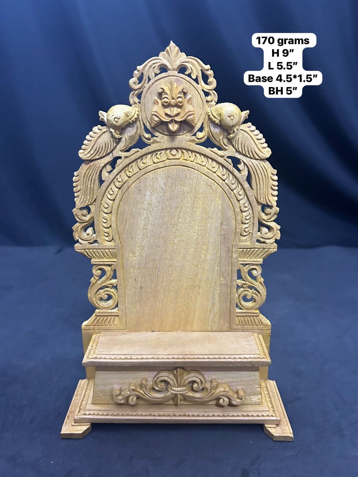 White teak made pooja mantap altar