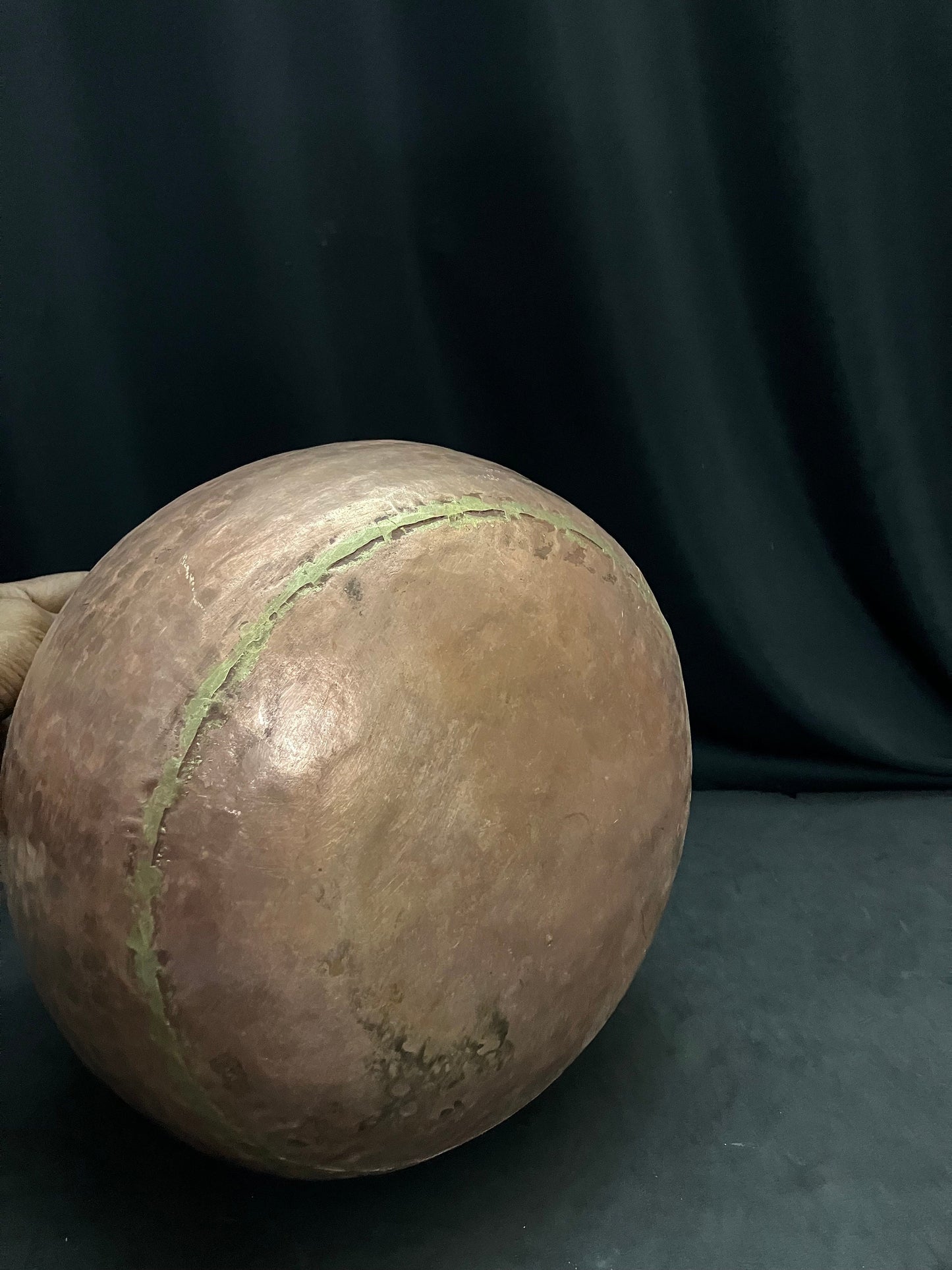 vintage copper made rice cooking pot