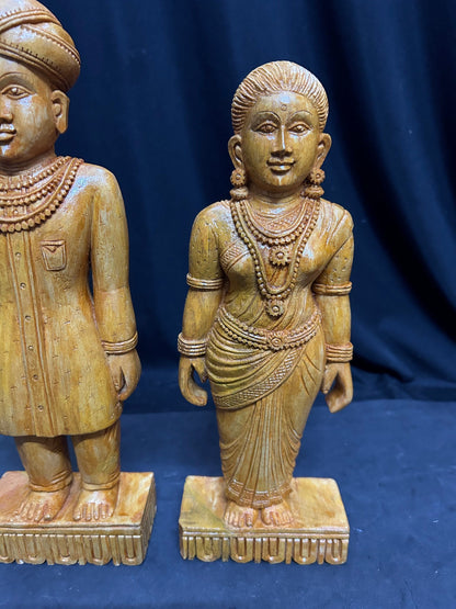 White Teak made Raja Rani Dolls hand crafted