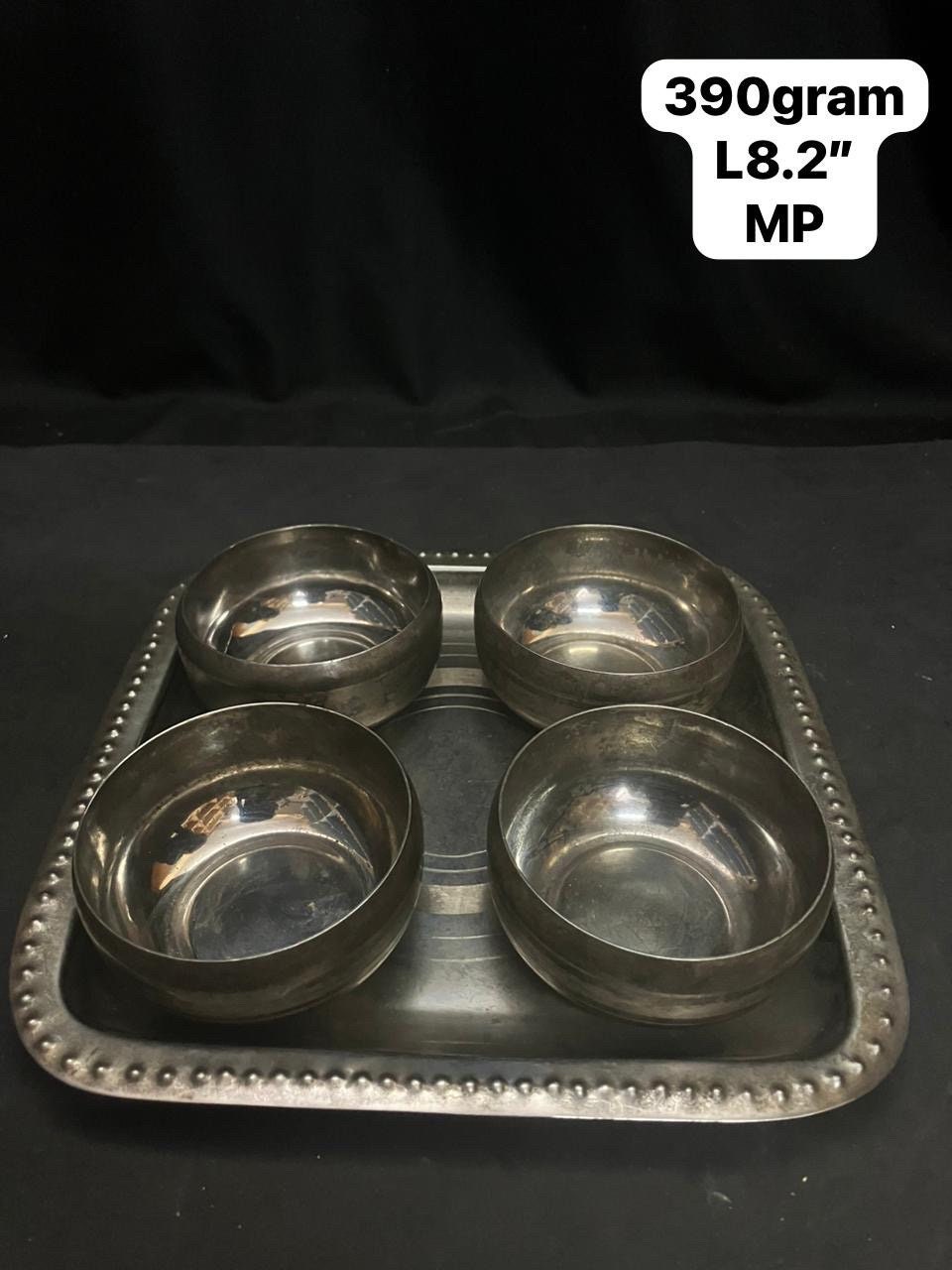 Vinatge bowls in a tray