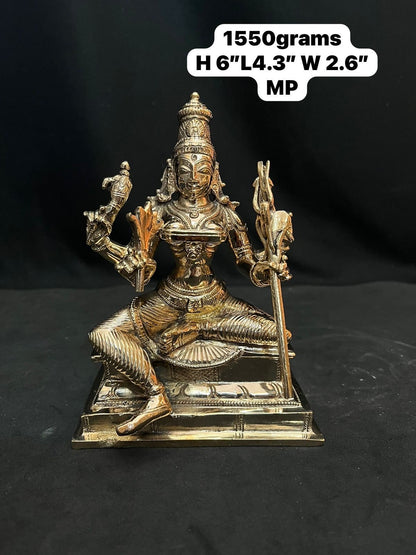 Panchaloha made beautiful idol of Sri Rajarajeshwari , Laitha Tripurasundari in Mysore style