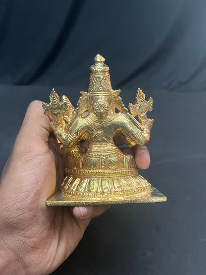 Copper casted idol of Lakshmi narasimha swamy