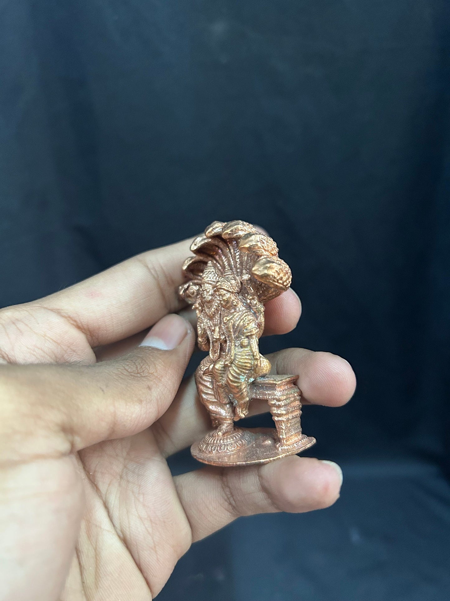 copper casted idol of lord lakshmi narasimha 2D model