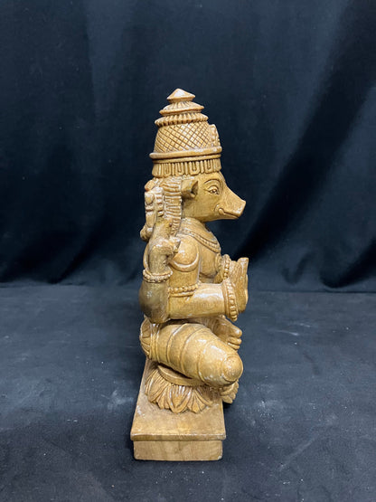 White Teak wooden made Varaha Swamy