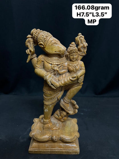 White Teak wooden made bhuvaraha swamy